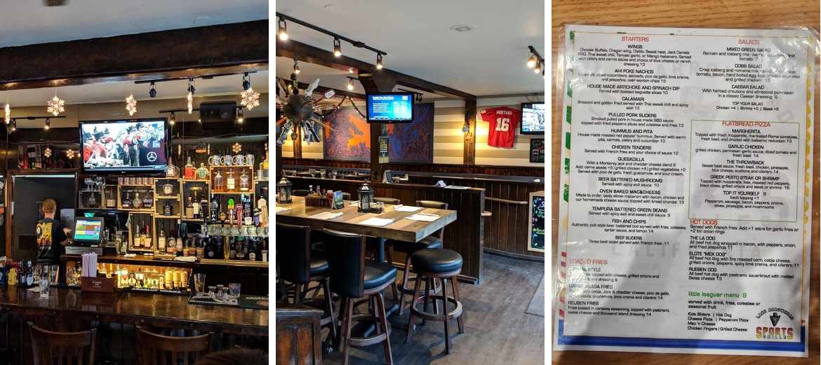 Lake Arrowhead Sports Grille Menu