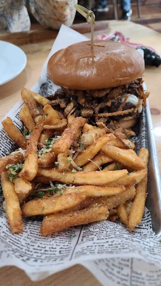 The Teriyaki Burger with Garlic Fries